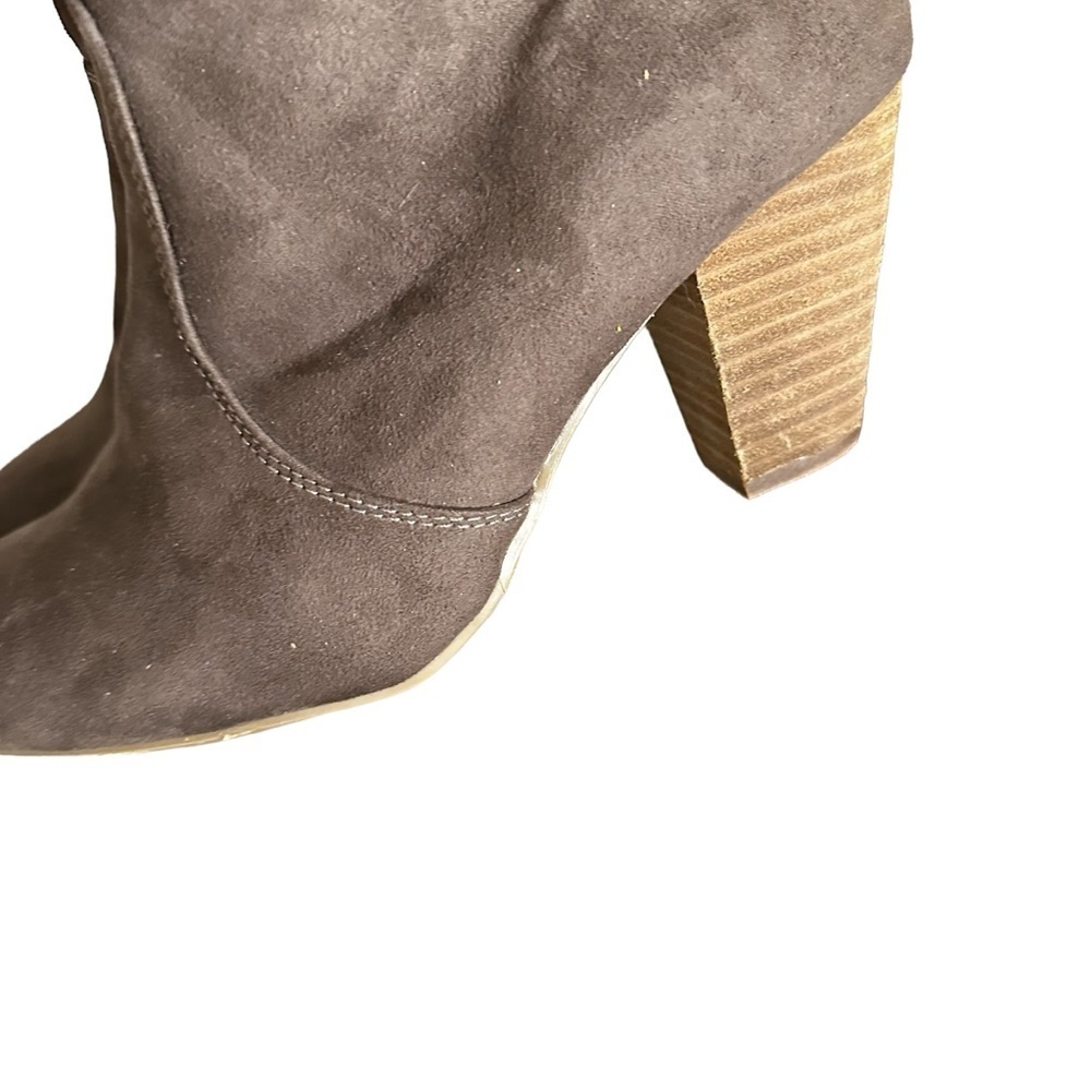 🔴 5 for $40 SALE! 
Report Western Brown Block Heel Booties with Zip Closure sz 9 - Picture 2 of 12